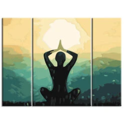 Malen Nach Zahlen Yoga Und Meditation 3-teilig Versand Aus DE