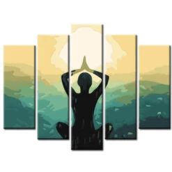 Malen Nach Zahlen Yoga Und Meditation 5-teilig Versand Aus DE