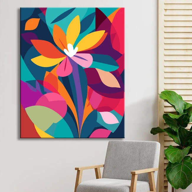 Malen Nach Zahlen - Abstrakte Blumen In Einem Einzigartigen Kunststil 2 Malen Nach Zahlen - Abstrakte Blumen In Einem Einzigartigen Kunststil - Image 2