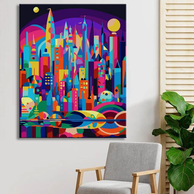 Abstrakte Urbanität - Malen Nach Zahlen 2 Abstrakte Urbanität - Malen Nach Zahlen - Image 2