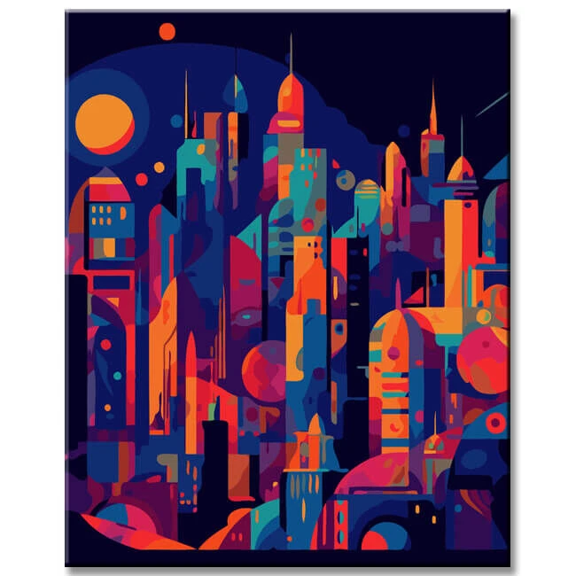 Stadt Der Farben - Malen Nach Zahlen 1 Stadt Der Farben - Malen Nach Zahlen