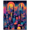 Lebendige Stadtsilhouette - Malen Nach Zahlen
