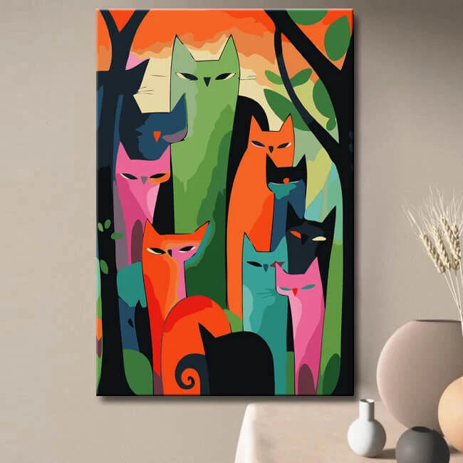 Malen Nach Zahlen - Niedliche Katzen In Rosina Wachtmeisters Stil 2 Malen Nach Zahlen - Niedliche Katzen In Rosina Wachtmeisters Stil - Image 2