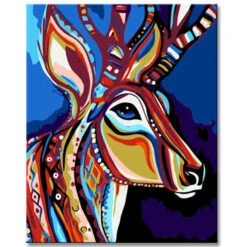 Reindeer Malen Nach Zahlen Set | Kunst Von Picasso Inspiriert
