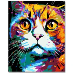 Malen Nach Zahlen Scottish Fold Katze Im Stil Von Picasso | DIY Kunst-Set