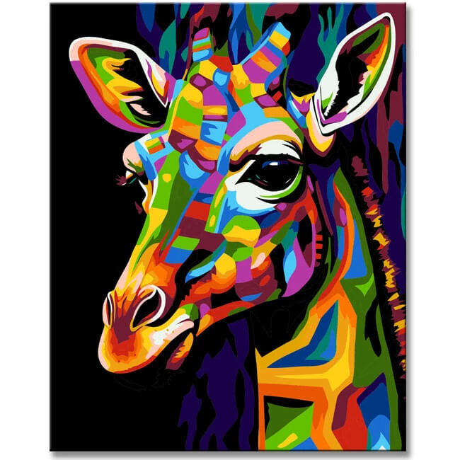 Malen Nach Zahlen - Picasso-inspirierte Giraffe 1 Malen Nach Zahlen - Picasso-inspirierte Giraffe
