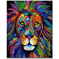 Malen Nach Zahlen - Löwe Im Picasso-Stil