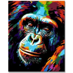 Malen Nach Zahlen - Affenporträt Im Picasso-Stil