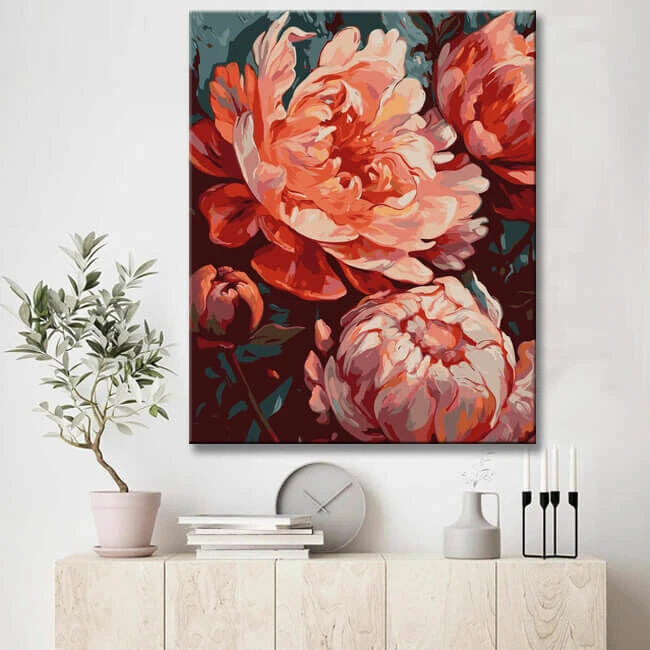 Pfingstrosen-Zauber: Malen Nach Zahlen In Prudence Heward's Stil 2 Pfingstrosen-Zauber: Malen Nach Zahlen In Prudence Heward's Stil - Image 2