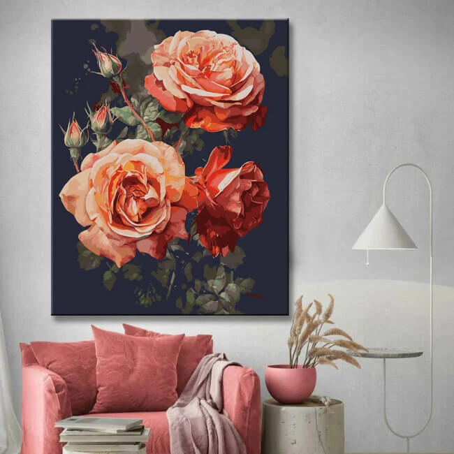 Exquisites Aquarell-Rosenkunstwerk: Malen Nach Zahlen Genuss 2 Exquisites Aquarell-Rosenkunstwerk: Malen Nach Zahlen Genuss - Image 2