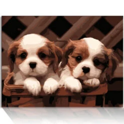 Malen Nach Zahlen Hundewelpen