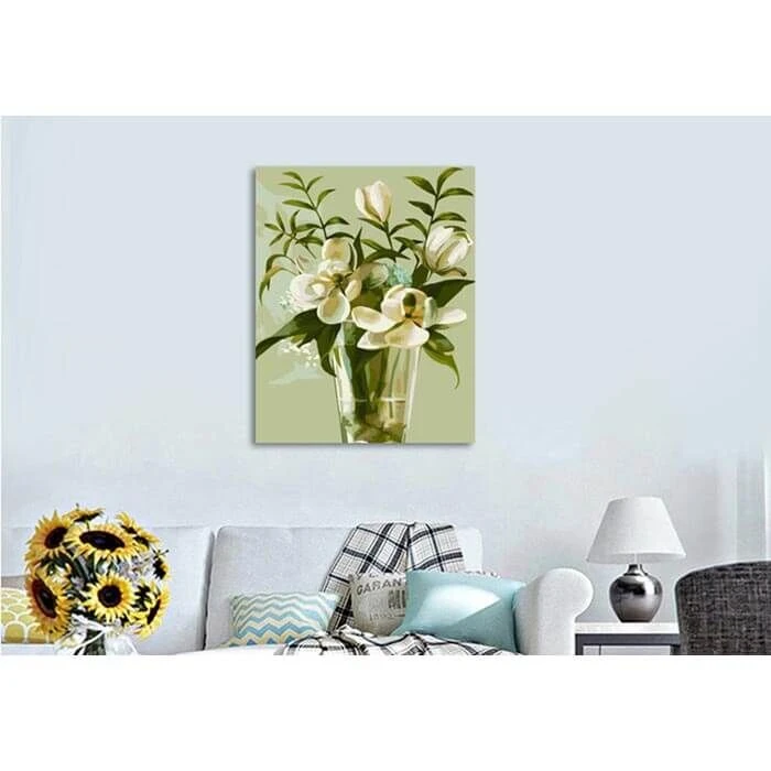 Malen Nach Zahlen Weiße Iris 2 Malen Nach Zahlen Weiße Iris - Image 2