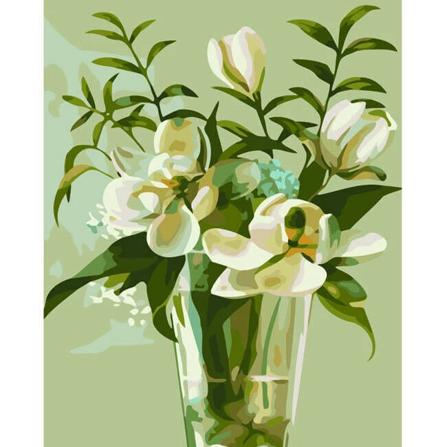 Malen Nach Zahlen Weiße Iris 1 Malen Nach Zahlen Weiße Iris