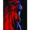 Malen Nach Zahlen Für Erwachsene Pferd Im Gegenlicht