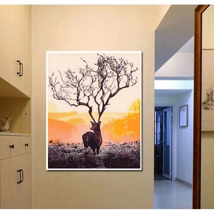 Malen Nach Zahlen Wildtier Sonnenaufgang 2 Malen Nach Zahlen Wildtier Sonnenaufgang - Image 2