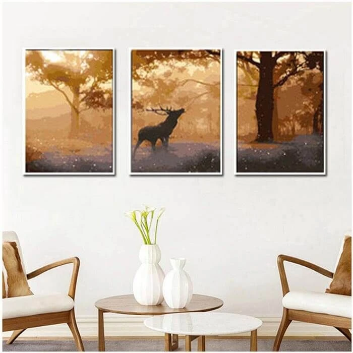 Malen Nach Zahlen Triptychon Wild Frühnebel 2 Malen Nach Zahlen Triptychon Wild Frühnebel – Bild 2