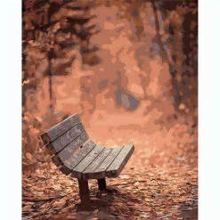 Malen Nach Zahlen Einsame Bank