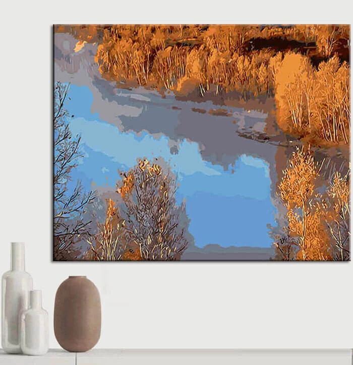 Malen Nach Zahlen See Von Oben 2 Malen Nach Zahlen See Von Oben – Bild 2