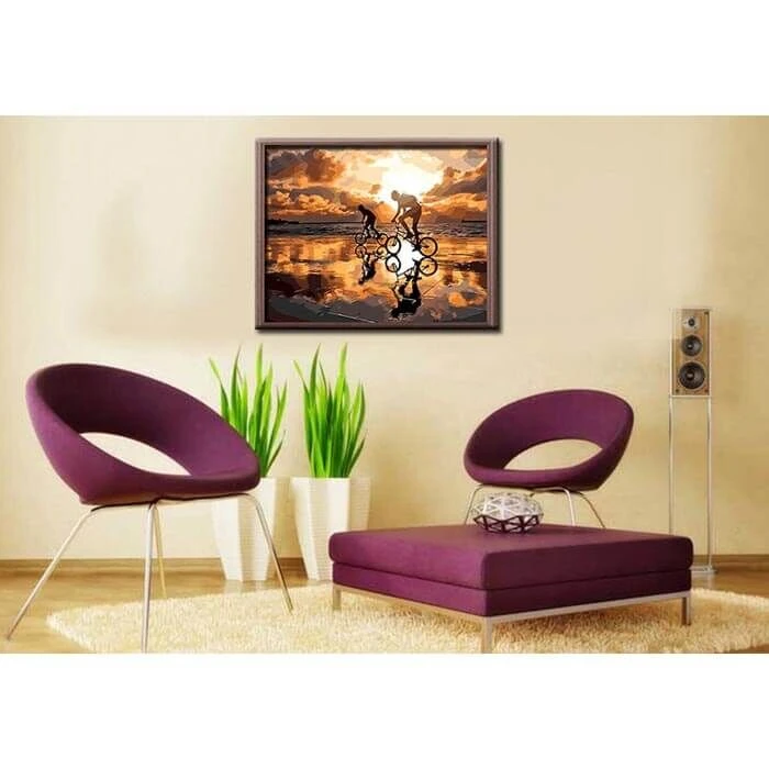 Malen Nach Zahlen Fahrradfahrer 2 Malen Nach Zahlen Fahrradfahrer - Image 2