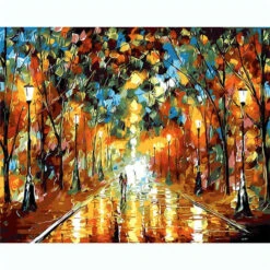 Malen Nach Zahlen Allee Im Regen