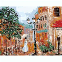 Malen Nach Zahlen Frau Mit Sonnenschirm