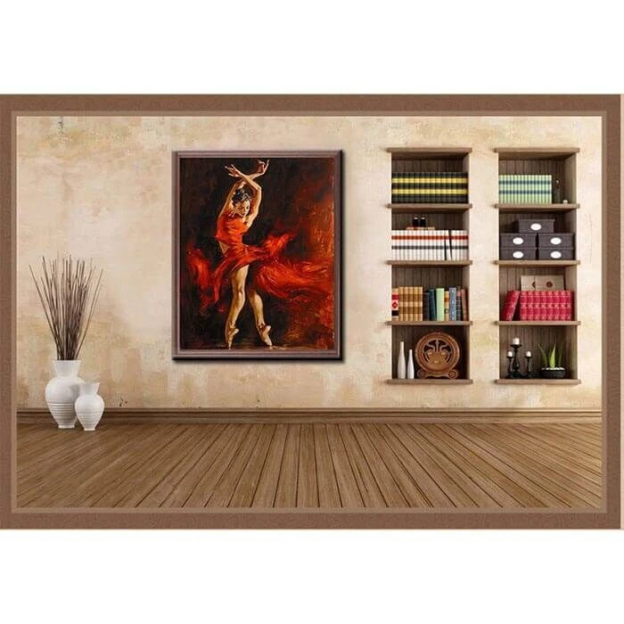 Malen Nach Zahlen Tänzerin Im Roten Kleid 2 Malen Nach Zahlen Tänzerin Im Roten Kleid - Image 2