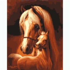 Malen Nach Zahlen Pferd Und Fohlen