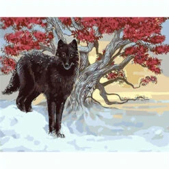 Malen Nach Zahlen Wolf Im Schnee