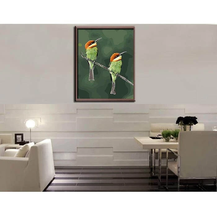 Malen Nach Zahlen Grüne Vögel 2 Malen Nach Zahlen Grüne Vögel - Image 2