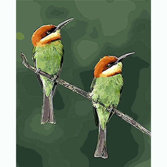 Malen Nach Zahlen Grüne Vögel 1 Malen Nach Zahlen Grüne Vögel