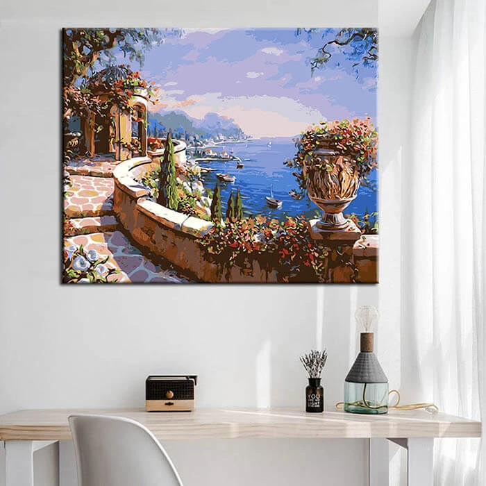 Malen Nach Zahlen See In Italien 2 Malen Nach Zahlen See In Italien - Image 2