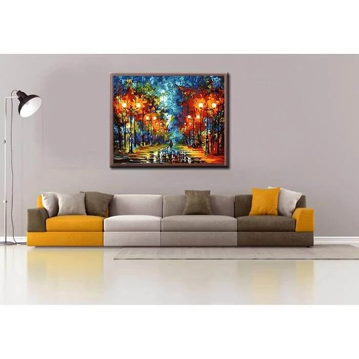 Malen Nach Zahlen Lichterallee Im Regen 2 Malen Nach Zahlen Lichterallee Im Regen - Image 2