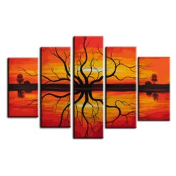 Malen Nach Zahlen Baum Abstrakt Kunst Dekoration