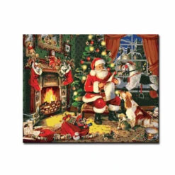 Malen Nach Zahlen Weihnachstmann Am Kamin