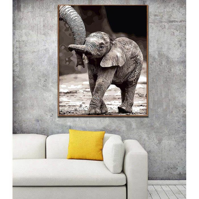 Malen Nach Zahlen Elefanten Baby 2 Malen Nach Zahlen Elefanten Baby - Image 2