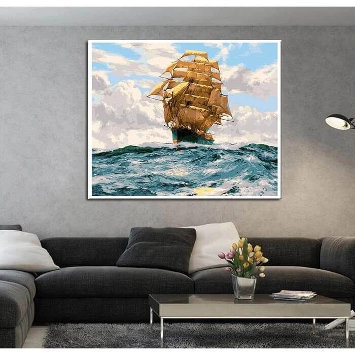 Malen Nach Zahlen Segelschiff Im Sturm 2 Malen Nach Zahlen Segelschiff Im Sturm - Image 2