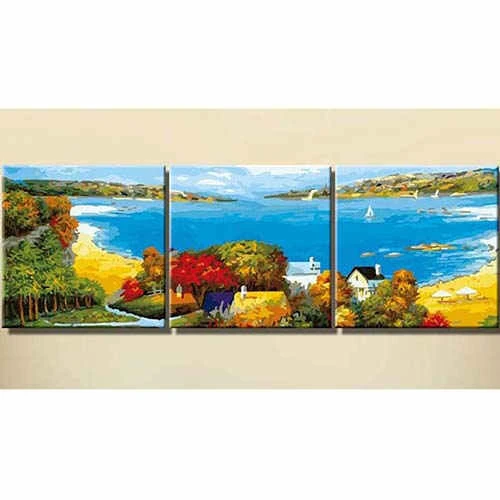 Malen Nach Zahlen Triptychon Bucht 1 Malen Nach Zahlen Triptychon Bucht