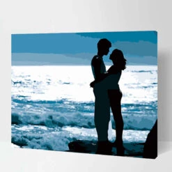 Malen Nach Zahlen Liebespaar Am Meer