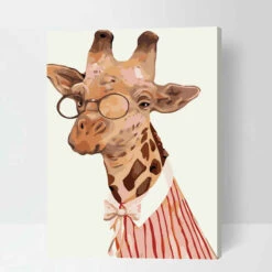 Malen Nach Zahlen Giraffe Mit Brille