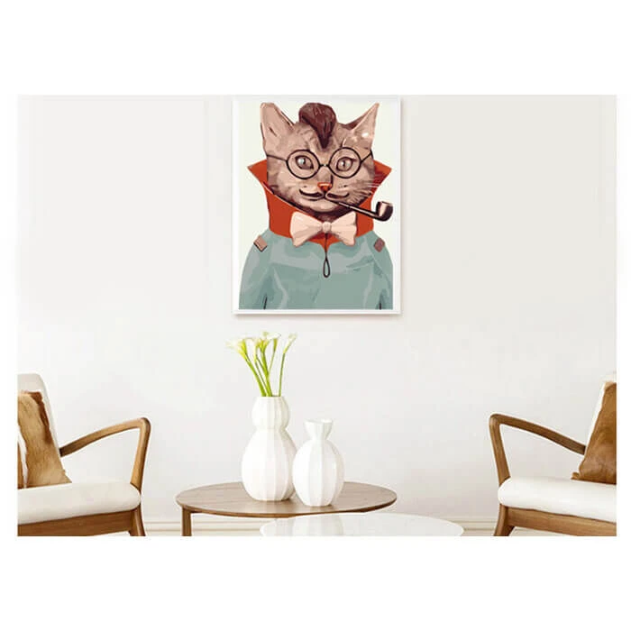 Malen Nach Zahlen Lustige Tiere Katze Mit Pfeife 2 Malen Nach Zahlen Lustige Tiere Katze Mit Pfeife - Image 2