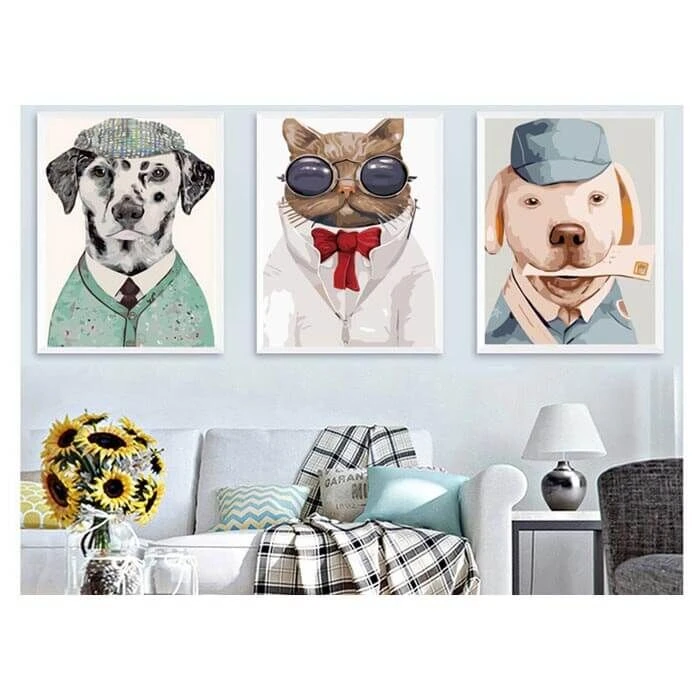 Malen Nach Zahlen Lustige Tiere Briefträger-Hund 2 Malen Nach Zahlen Lustige Tiere Briefträger-Hund - Image 2