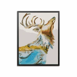 Malen Nach Zahlen Elchkunst Hellblau