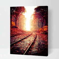 Malen Nach Zahlen Zuggleis Im Herbst