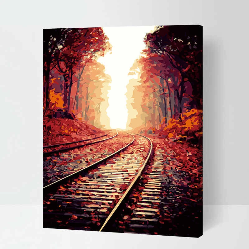 Malen Nach Zahlen Zuggleis Im Herbst 1 Malen Nach Zahlen Zuggleis Im Herbst