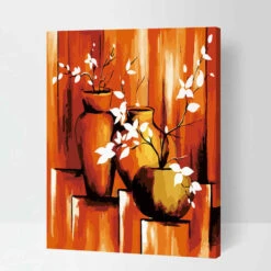 Malen Nach Zahlen Blütenzweige In Vasen