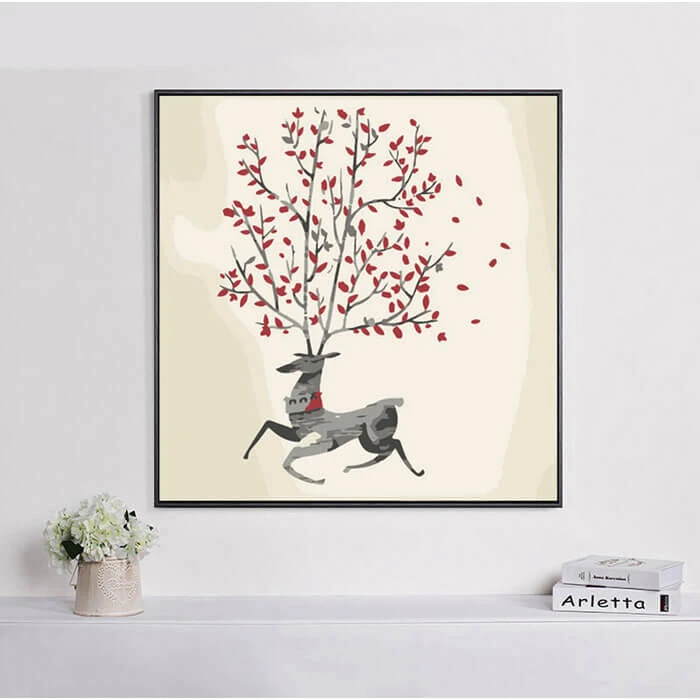 Malen Nach Zahlen Elchkunst Baum 2 Malen Nach Zahlen Elchkunst Baum - Image 2