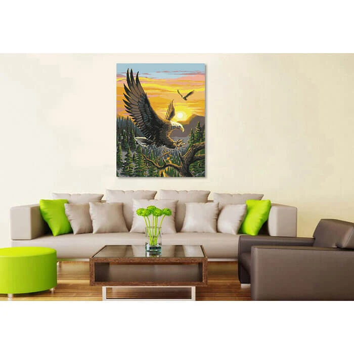 Malen Nach Zahlen Adler Im Wald 2 Malen Nach Zahlen Adler Im Wald - Image 2