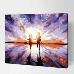 Malen Nach Zahlen Liebespaar Umschlungen