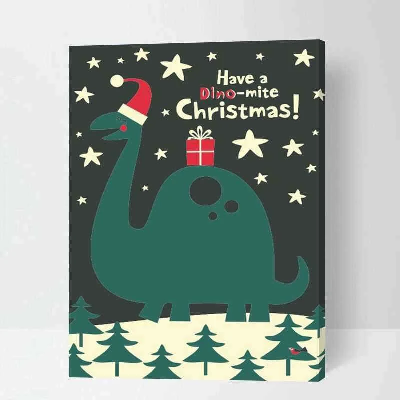 Malen Nach Zahlen Weihnachten Dinosaurier 1 Malen Nach Zahlen Weihnachten Dinosaurier