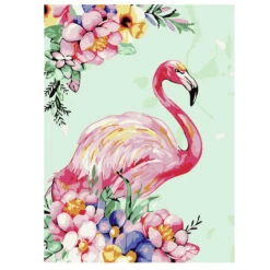 Malen Nach Zahlen Flamingo Und Blumen